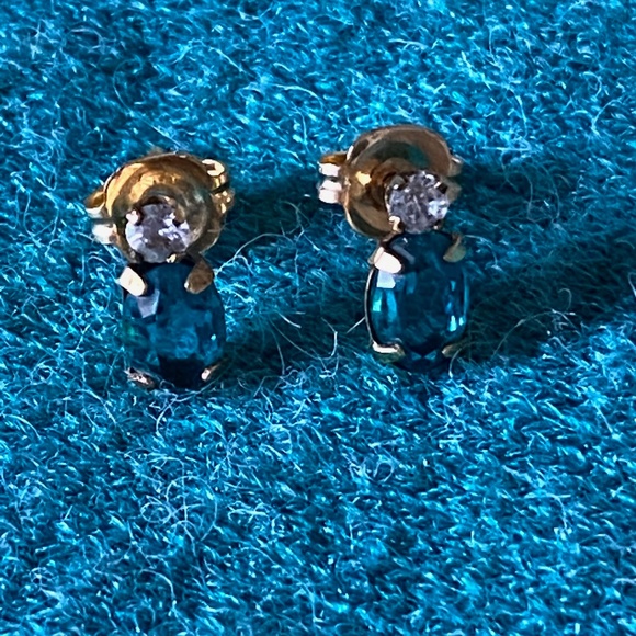 Tru-Kay I December Birthstone Earrings I 14KT GF - Picture 7 of 15